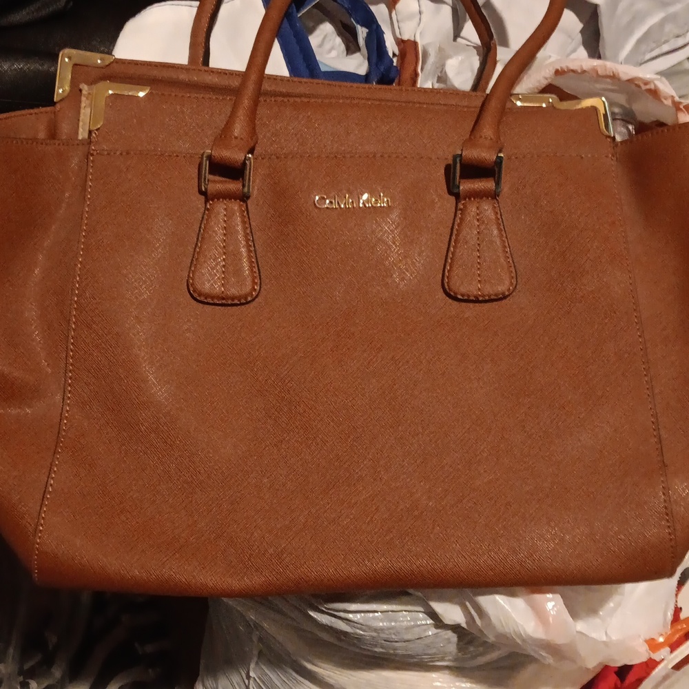 Calin Klein Brown bag purse hardly used